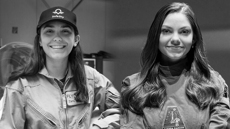 Two rising stars in Accutron space with Alyssa Carson and Zara Rutherford.
